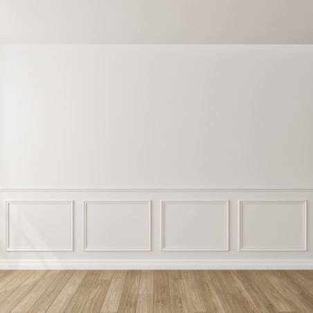 Kit moulure décor 3 - 345 à 400cm - Moulure murale bois 100%FSC pour soubassement