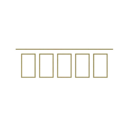 Kit moulure décor 1 - 330 à 400cm - Moulure murale bois 100%FSC pour soubassement