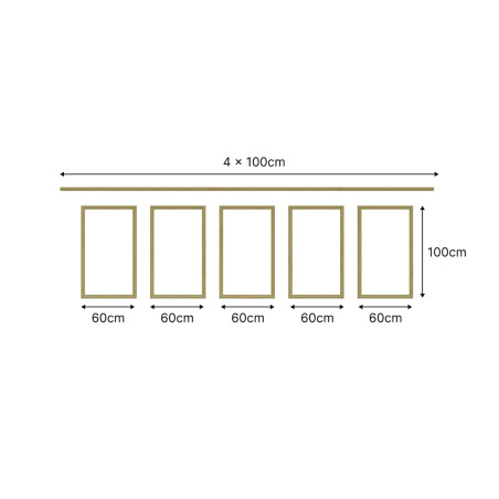 Kit moulure décor 1 - 330 à 400cm - Moulure murale bois 100%FSC pour soubassement