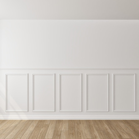 Kit moulure décor 1 - 330 à 400cm - Moulure murale bois 100%FSC pour soubassement