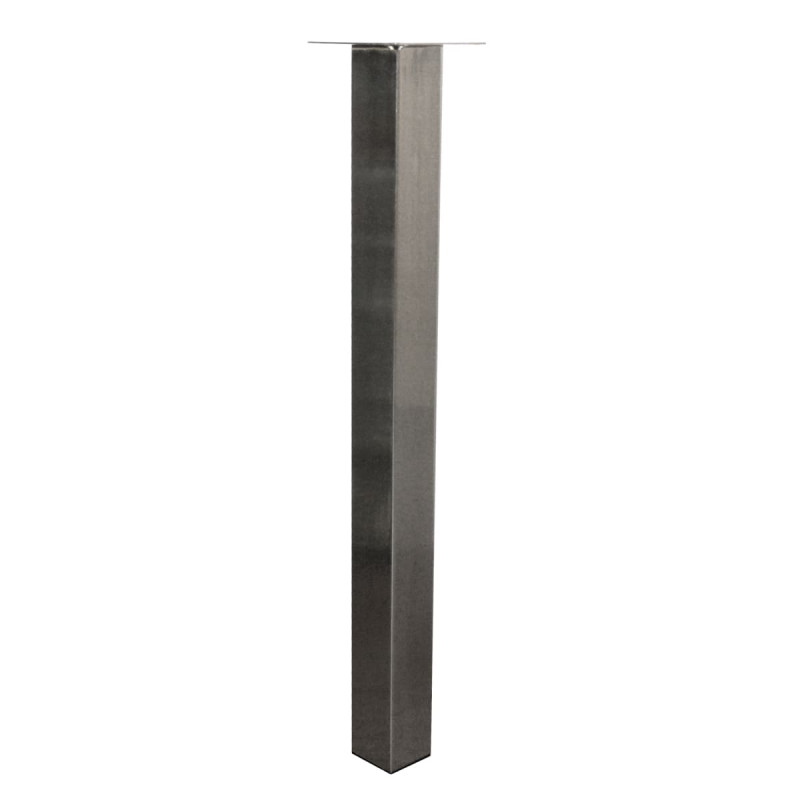 Pied carré acier brossé Pied carré acier brossé