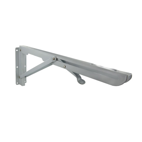Équerre murale pliante métal blanc 40cm