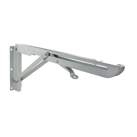 Équerre murale pliante métal blanc 30cm