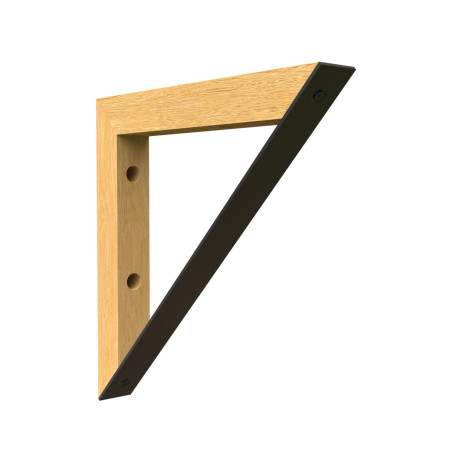 Équerre murale MIX bois métal triangle