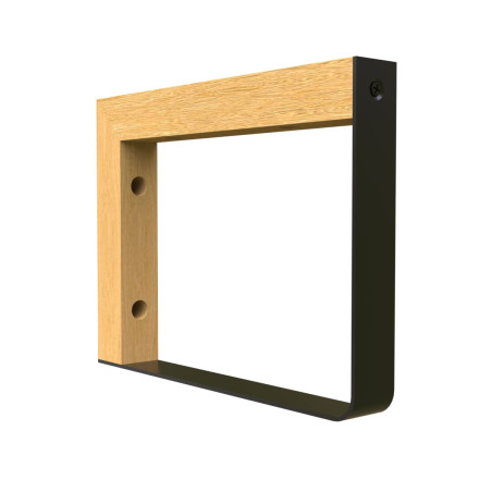 Équerre murale MIX bois métal rectangle