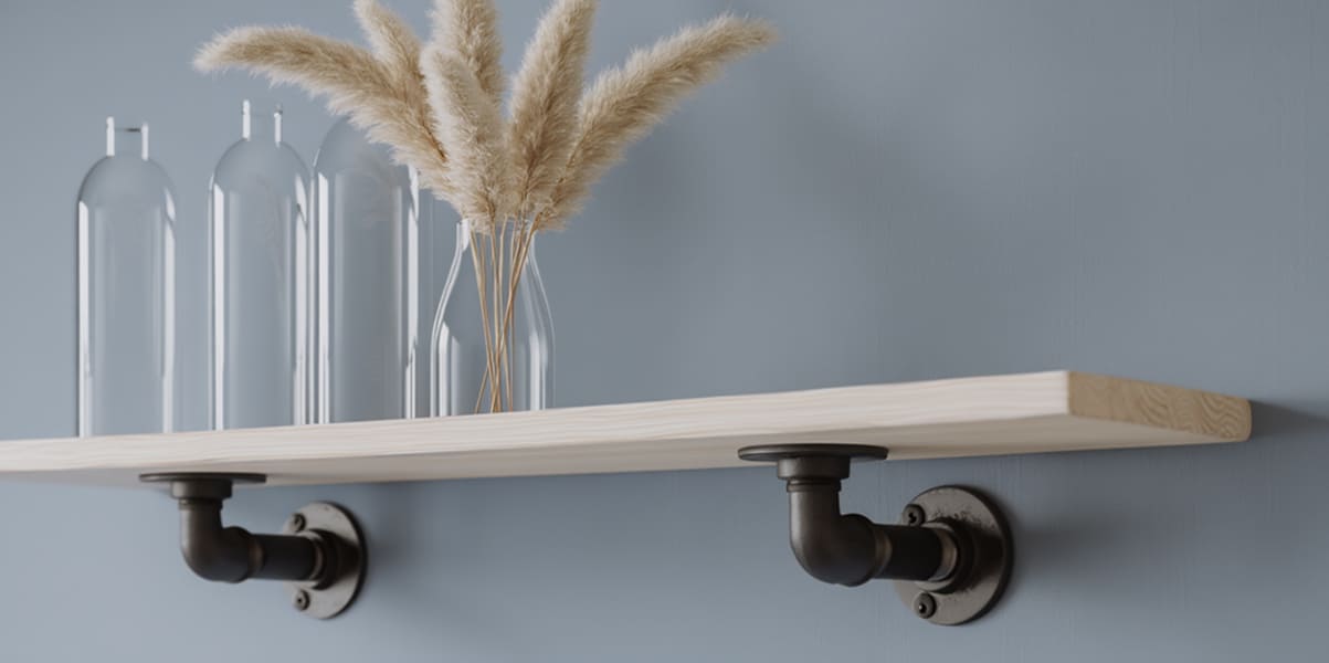 Étagère tube et raccord en métal