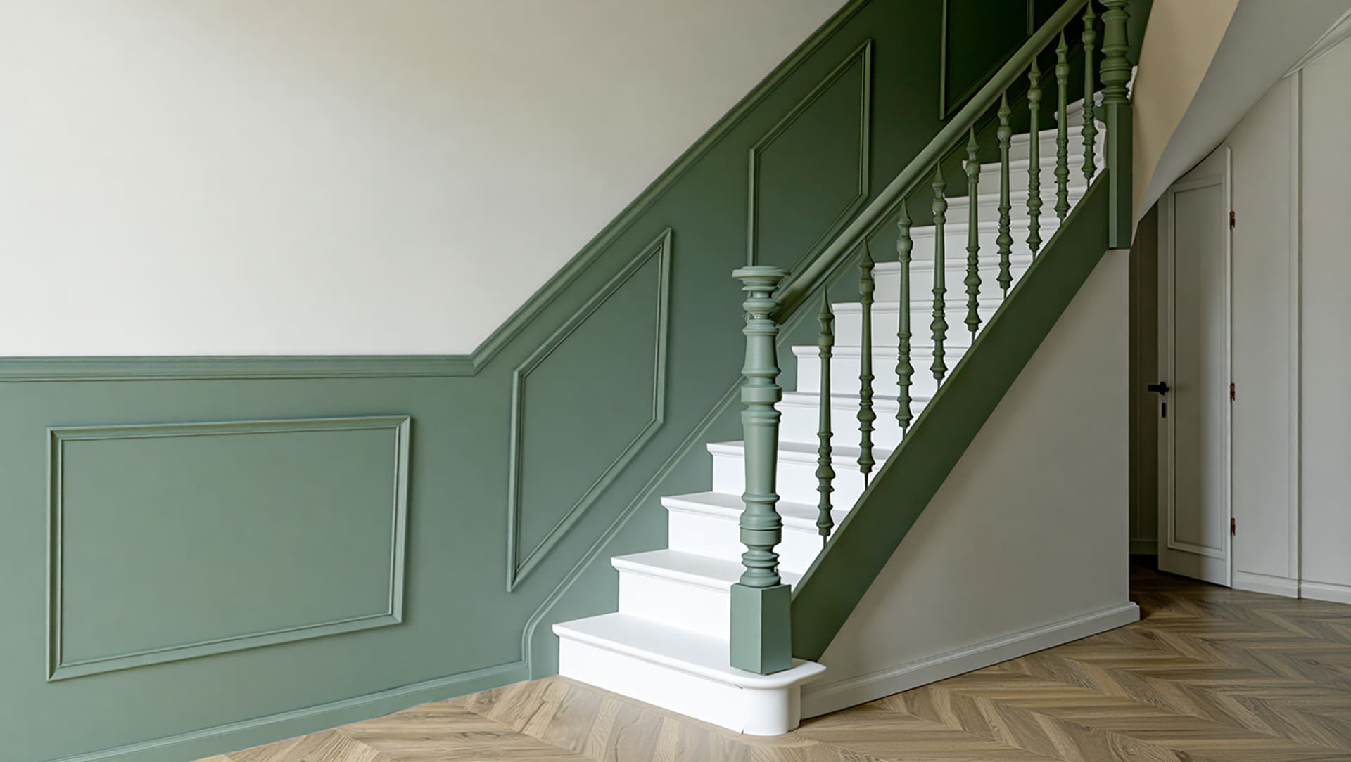 Exemple d'un soubassement dans un escalier