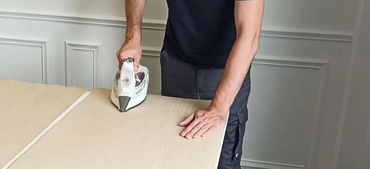 Pose d'un nouveau placage