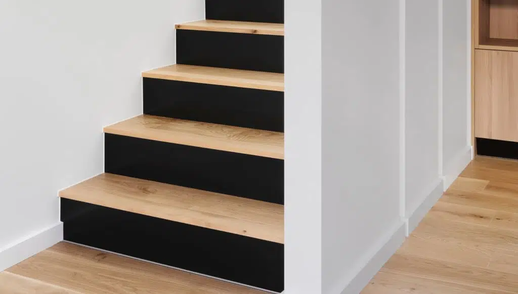 Escalier avec contre marche en bois