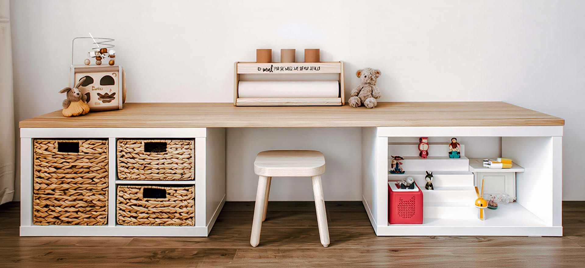 DIY bureau pour enfant avec rangement jouet
