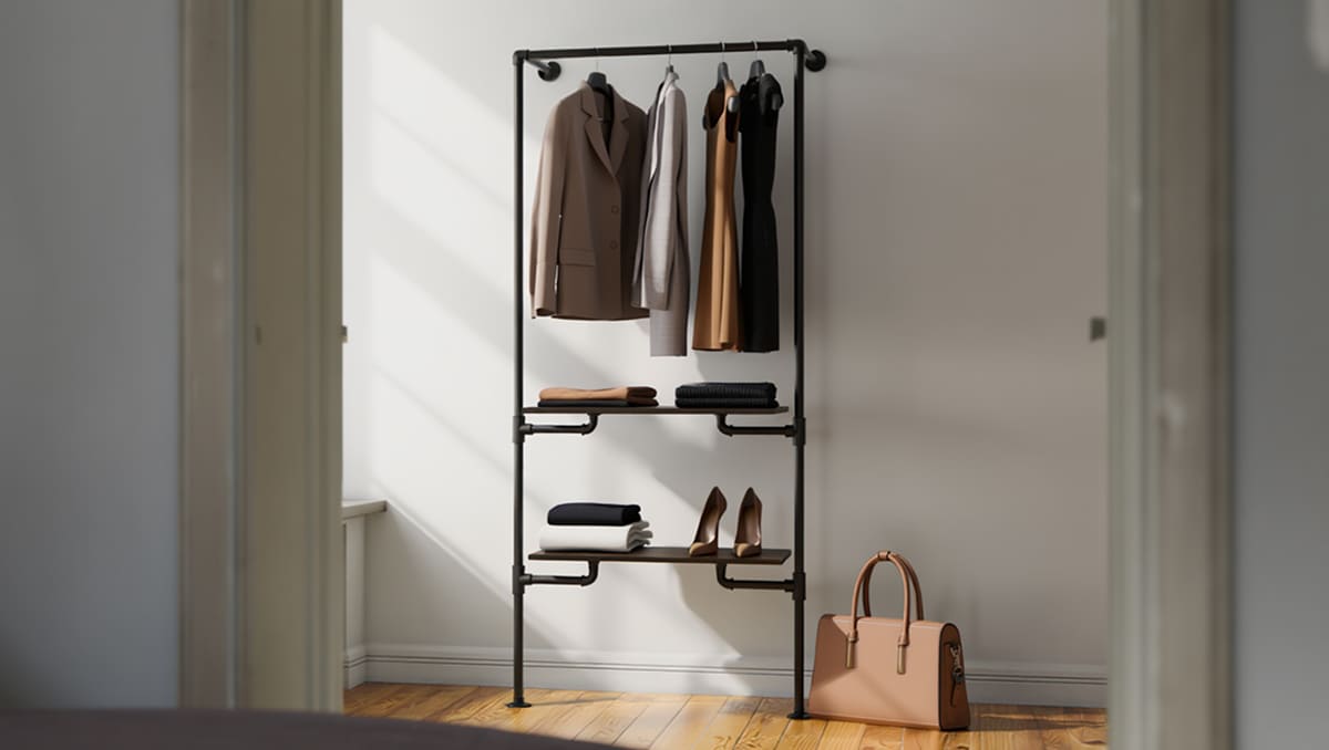 Dressing ouvert simple avec vêtement femme