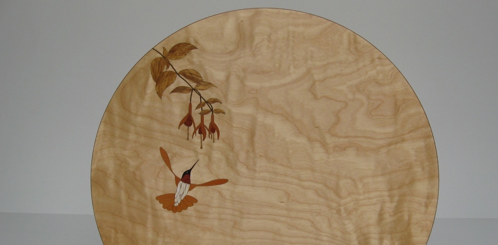 Motif en marqueterie bois
