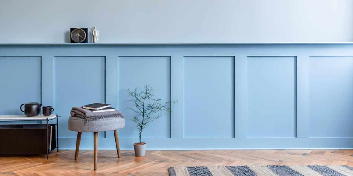 Moulure murale bleu