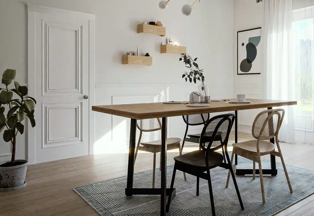 Pieds de table acier noir