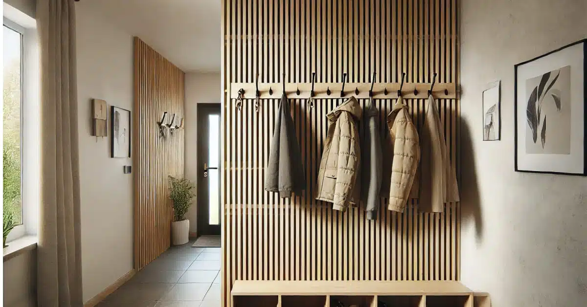Mur en tasseau décoration intérieure style scandinave