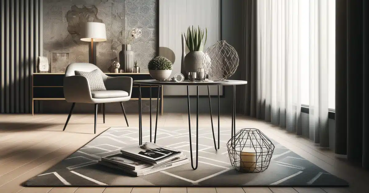 Pied de table filaire en acier