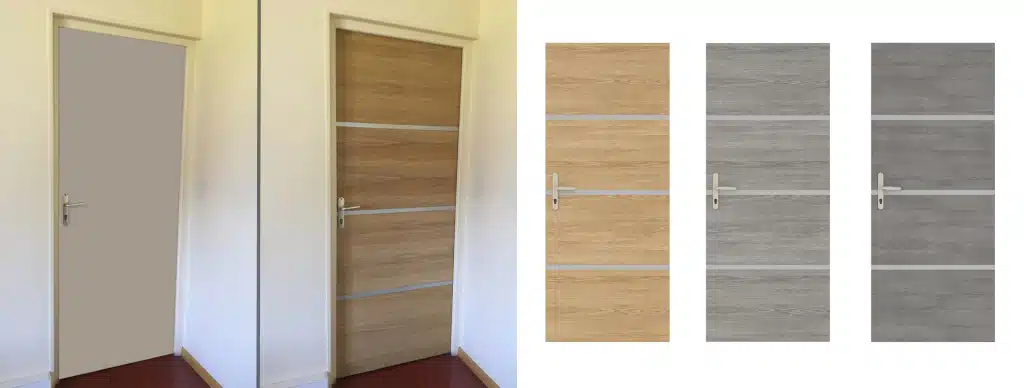 Placage pour porte intérieure