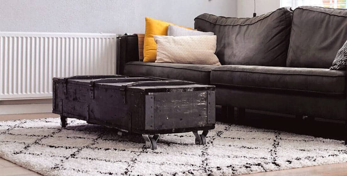 Table basse roulette
