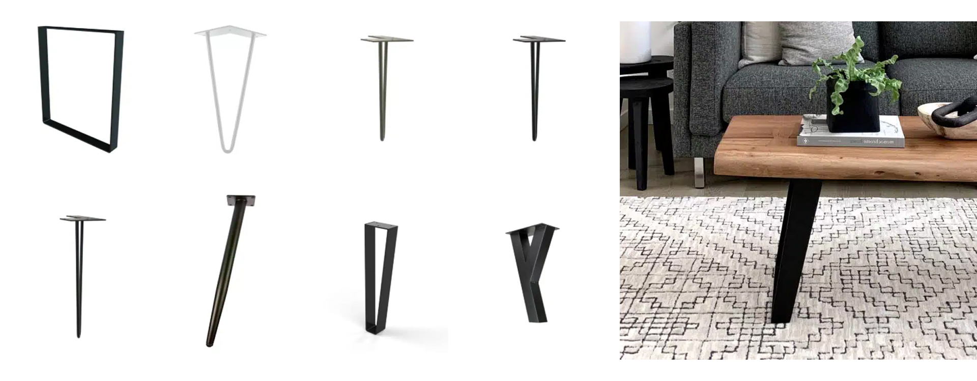 exemple de pieds de table basse