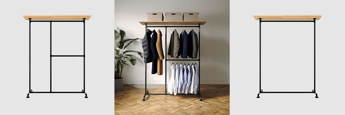 Portant vêtement autoportant professionnel