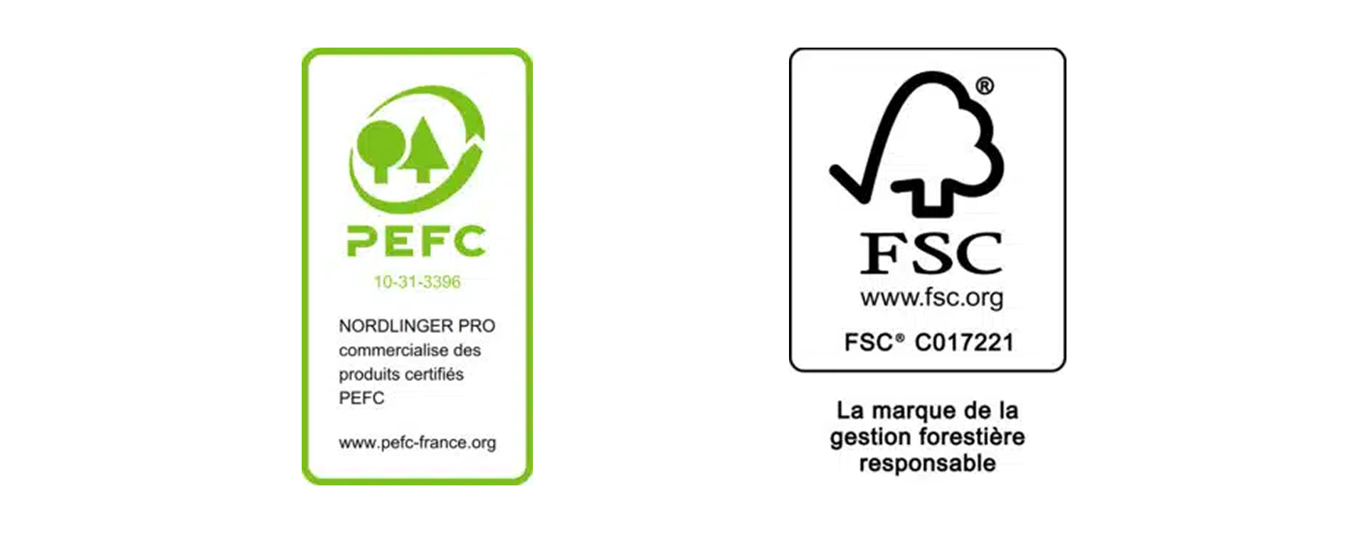 Logo FSC et logo PEFC