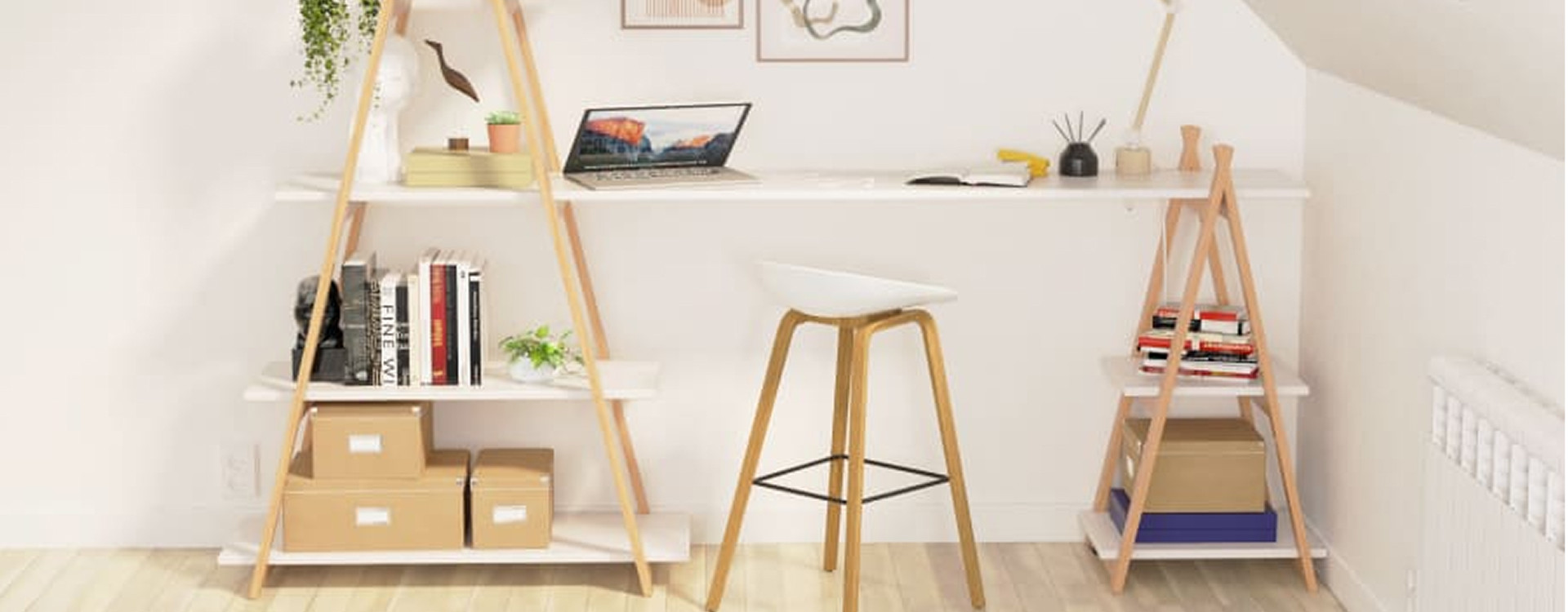 Idée déco : L’échelle en bois décorative