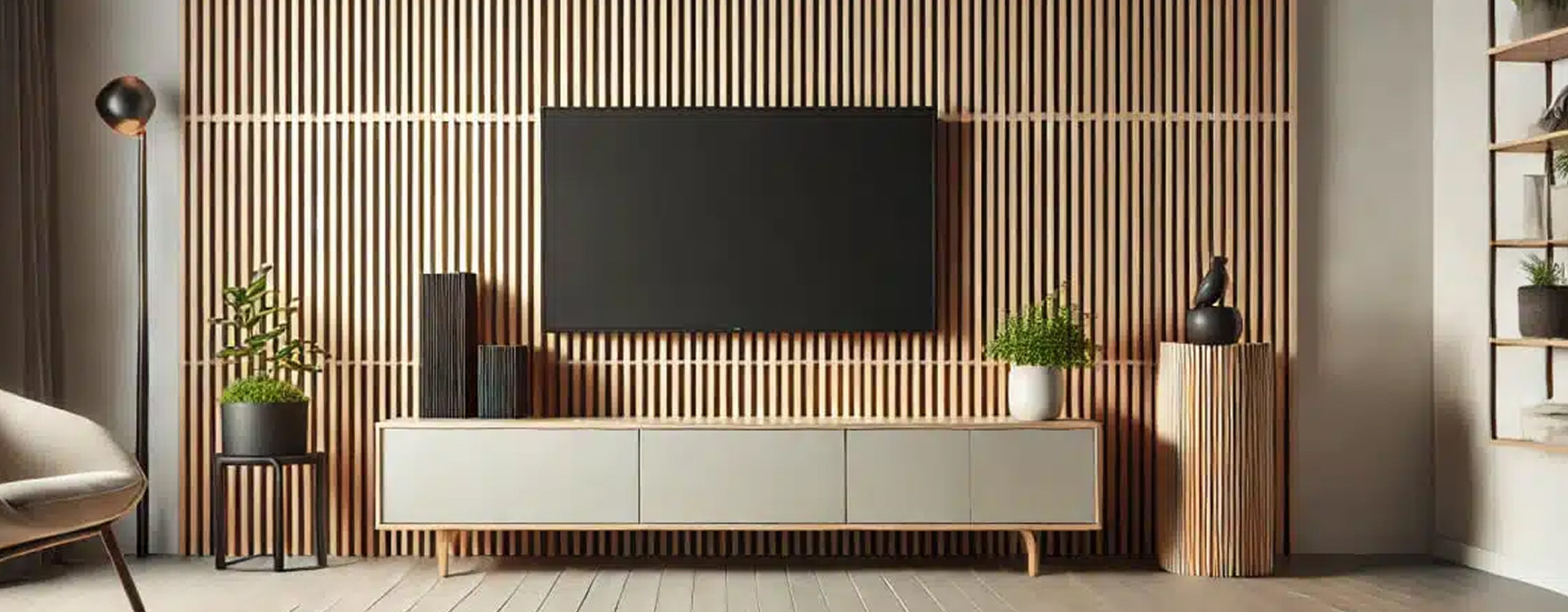 Bois habillage mur derrière TV : conseils et idées déco