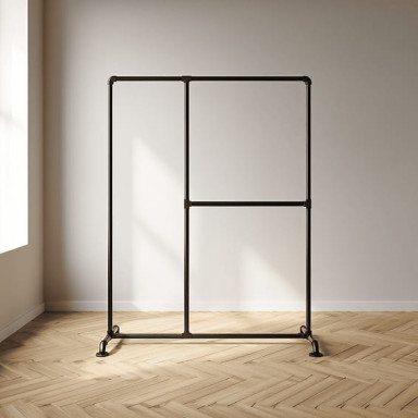 Support à vêtement en métal noir : une solution robuste et modulable