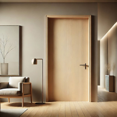 Placage bois pour porte en bois véritable