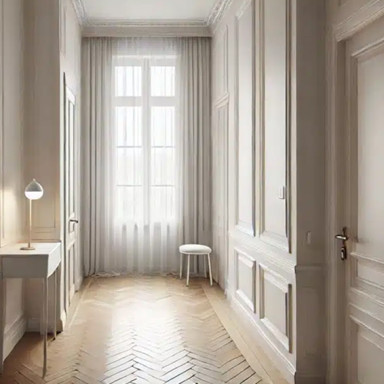 Rénover un couloir avec une déco style haussmannien