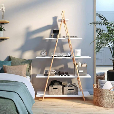 Idée déco : L’échelle en bois décorative