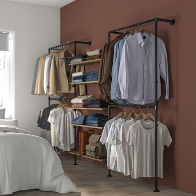 Dressing ouvert modulable et ajustable en métal noir