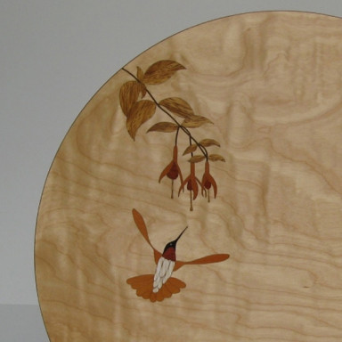 Marqueterie en bois avec des feuilles de bois naturel