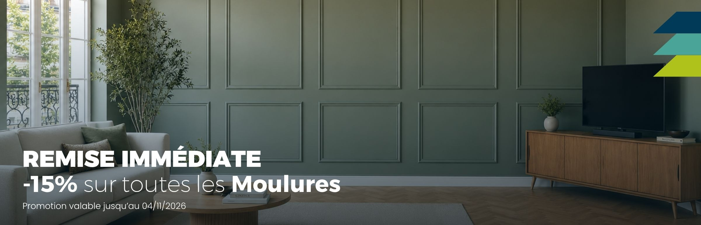 Remise immédiate sur toute la gamme moulure
