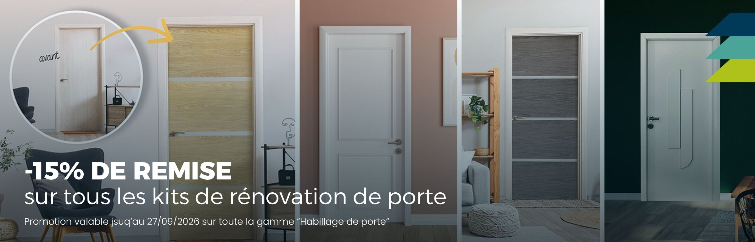 Promotion kit de rénovation de porte