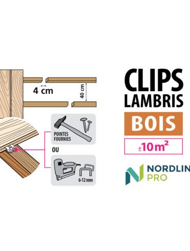 Clips Lambris Bois 4mm