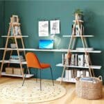 Echelle étagère en bois bureau