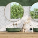 Crédence salle de bains geometric
