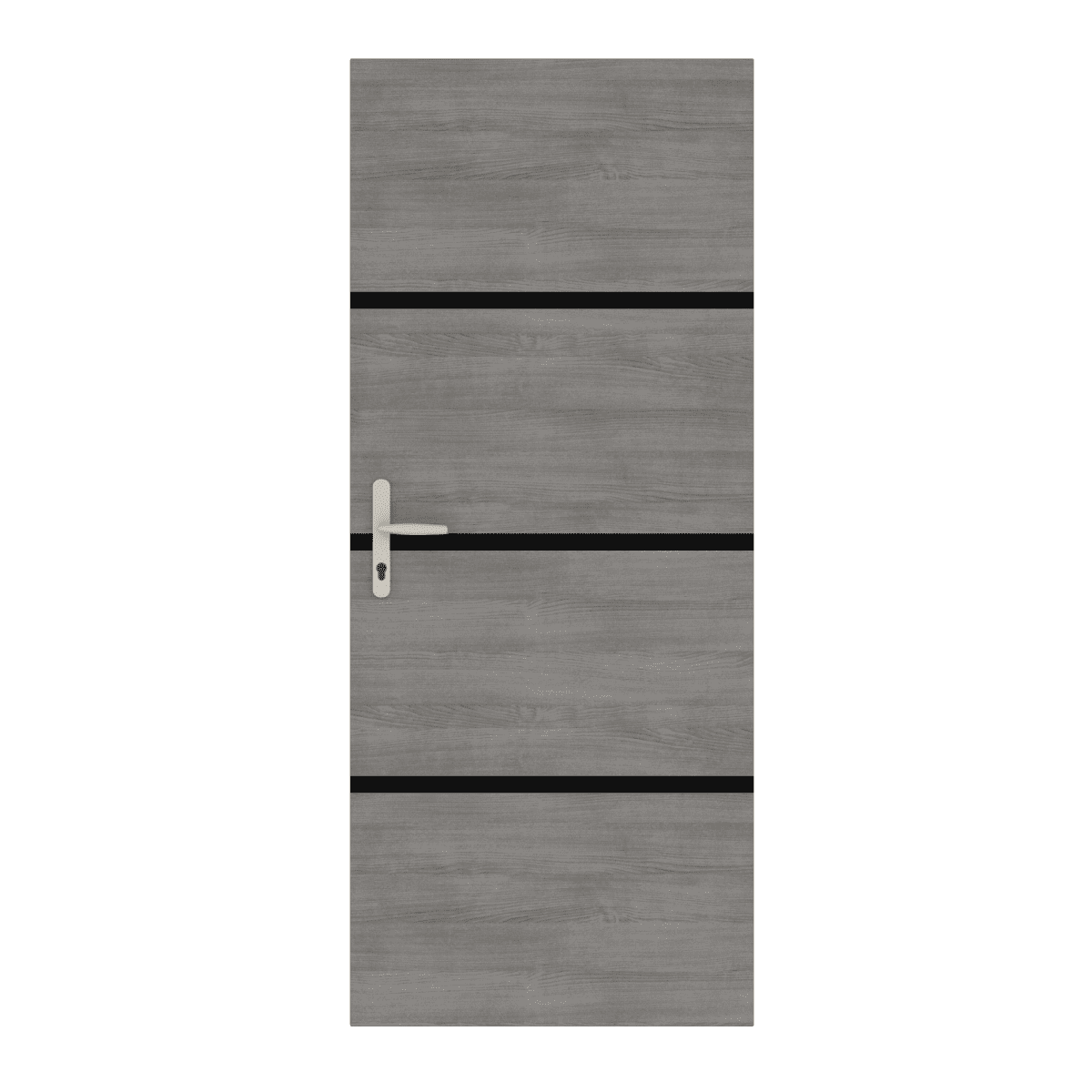 Kit habillage de porte gris agate profils noirs